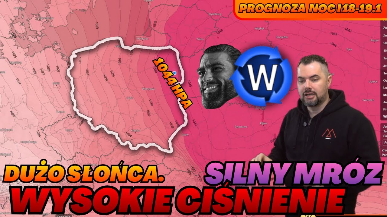 Bardzo wysokie ciśnienie. Silny mr&oacute;z w nocy. Dużo słońca. Prognoza pogody