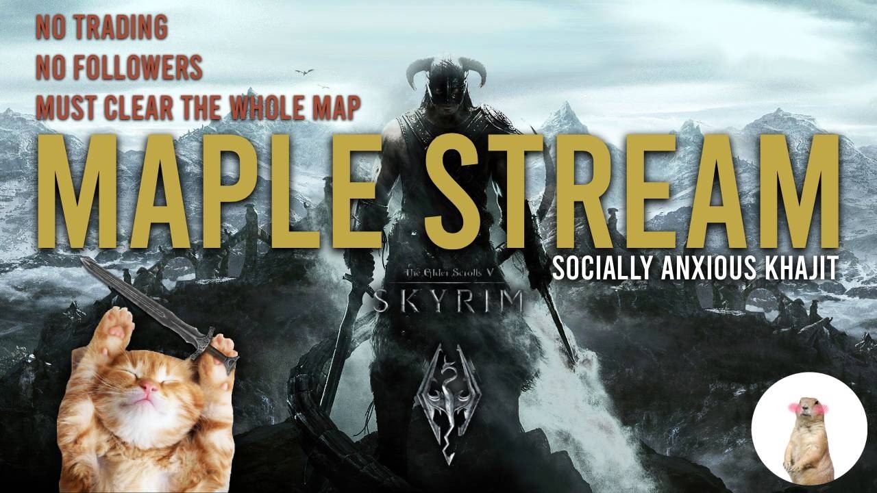 Clearing the Map with Socially Anxious Khajiit - Casual Skyrim Stream(No Mods) - Day 4