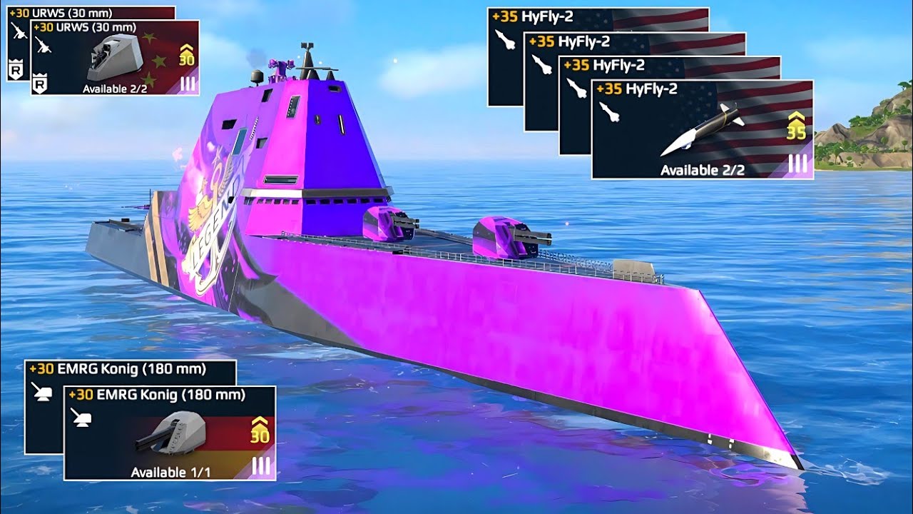 USS Zumwalt With Full Legendary Build Gameplay - Modern Warships