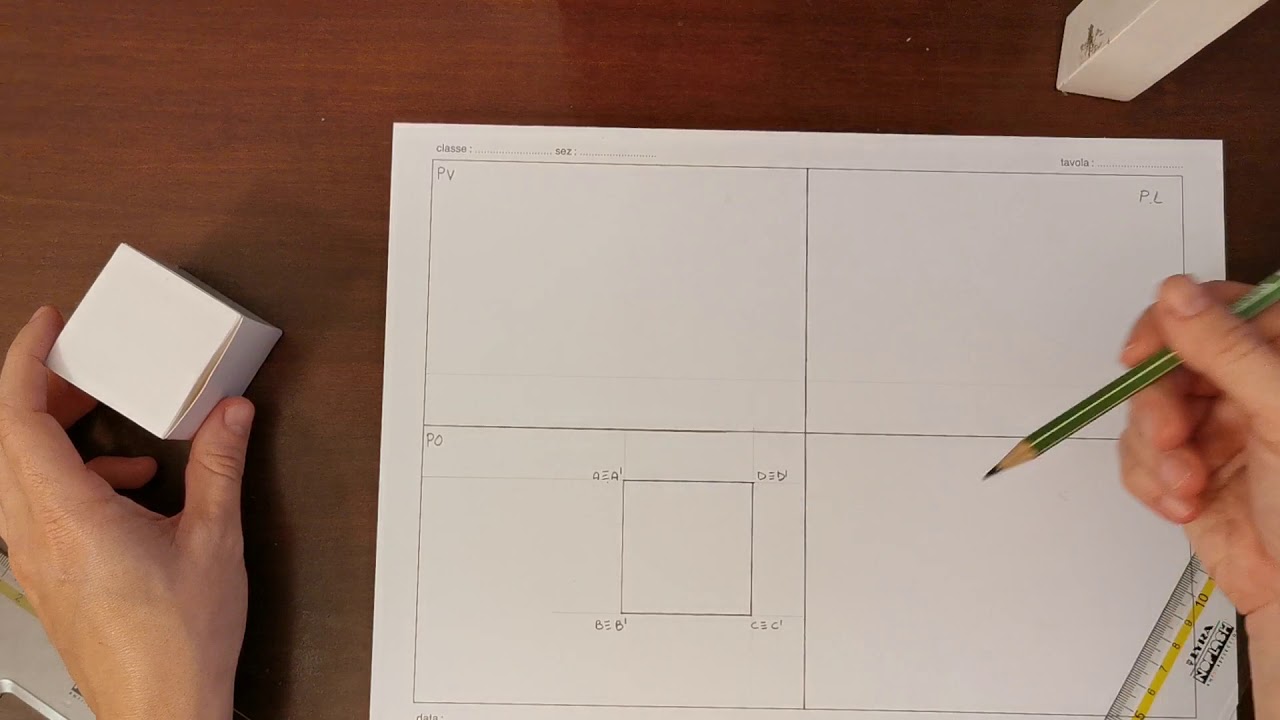 Proiezione ortogonale di un cubo