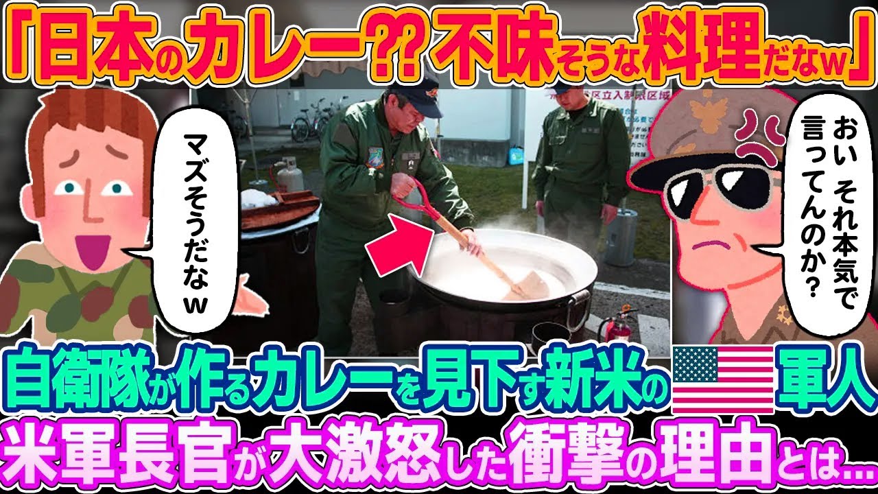「日本のカレーは不味そうで食べる気にならないw」自衛隊が作るカレーを馬鹿にする新米アメリカ軍人。上司の長官が大激怒した理由とは…【ゆっくり解説】【海外の反応】
