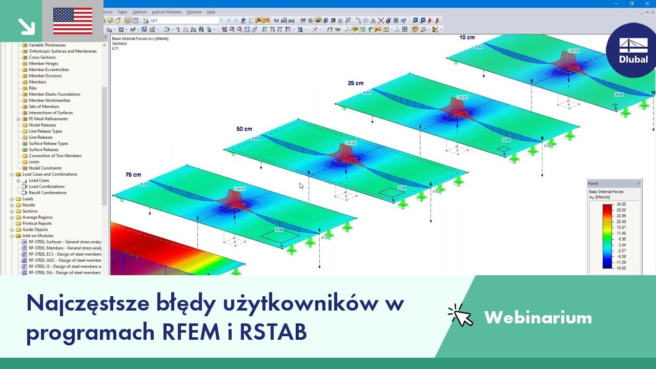 [EN] Najczęstsze błędy użytkownika w programach RFEM i RSTAB | Czw, 04.02.2021