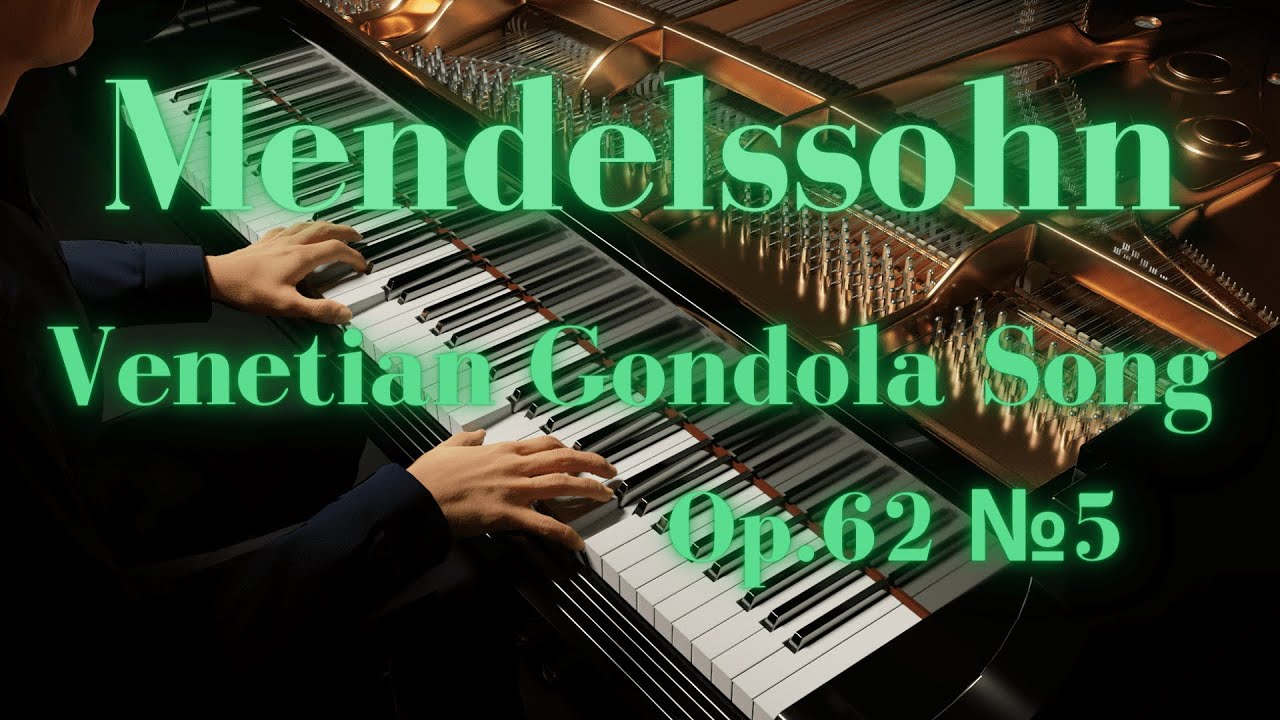 Mendelssohn - Venetian Gondola Song Op.62 №5 Animated by AI [Concert Creator RTX]