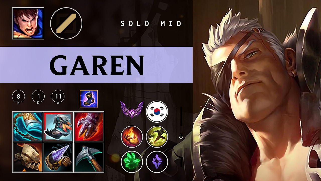 Garen Mid vs Fizz - KR Master Patch 26.04
