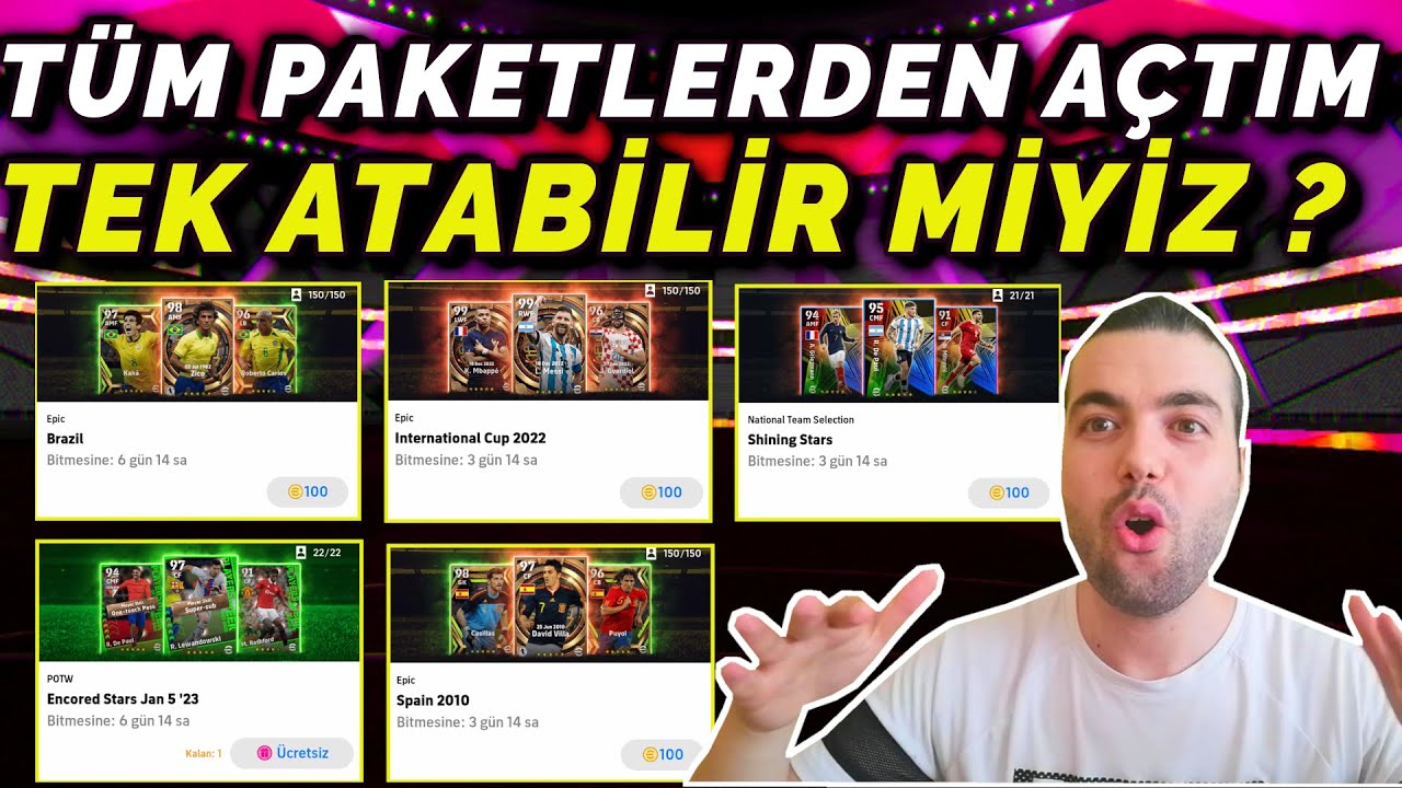 TÜM PAKETLERDEN TOP AÇILIMI ! İSTEDİĞİMİZE TEK ATABİLİR MİYİZ ? ( eFootball 2023 Mobile )