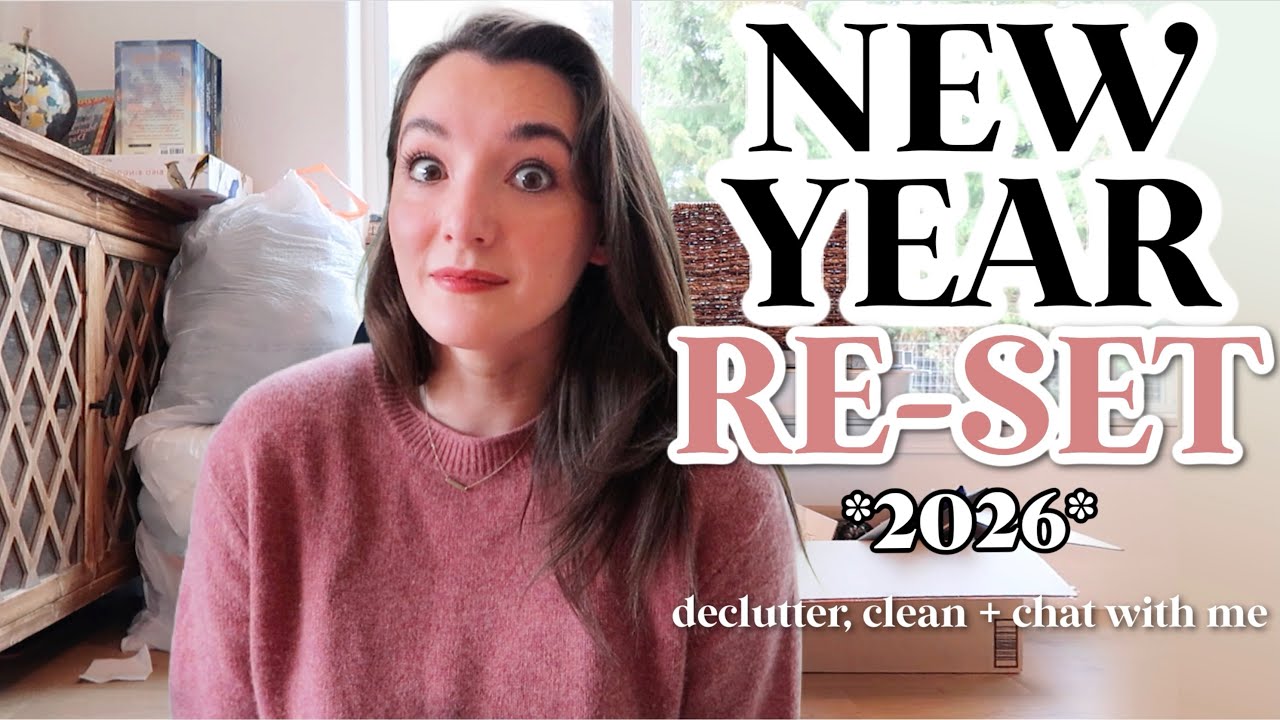 ✨NEW YEAR HOUSE RESET! Declutter + Clean w/me! MESSY TO MINIMAL MOM