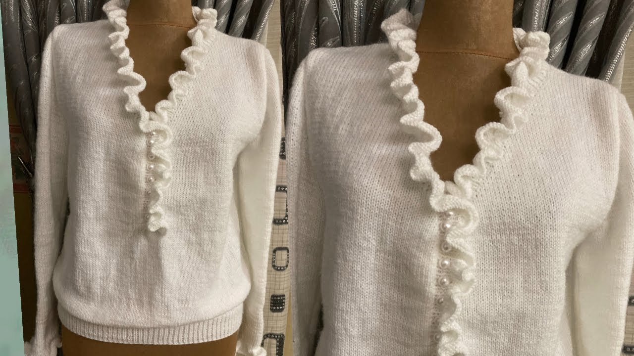 Örgü kazak yapımı (knitting sweater making)(изготовление свитера спицами)