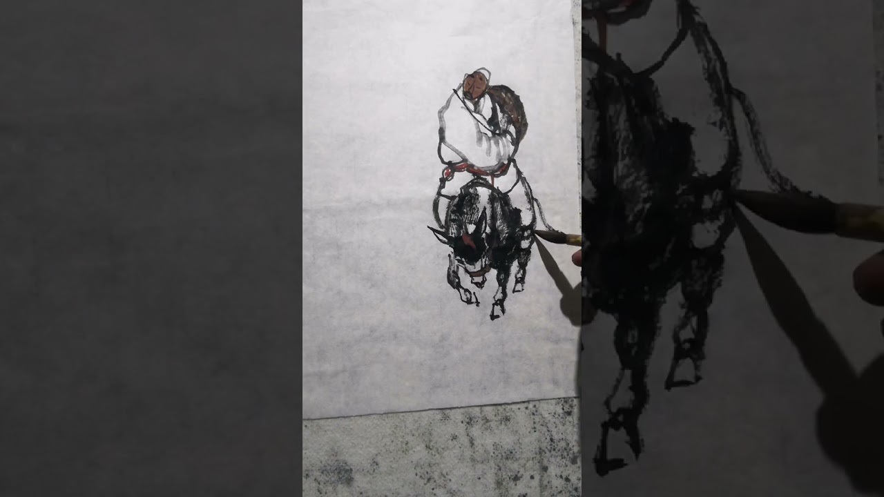 往日崎岖还记否，路长人困蹇驴嘶#画画 #书法