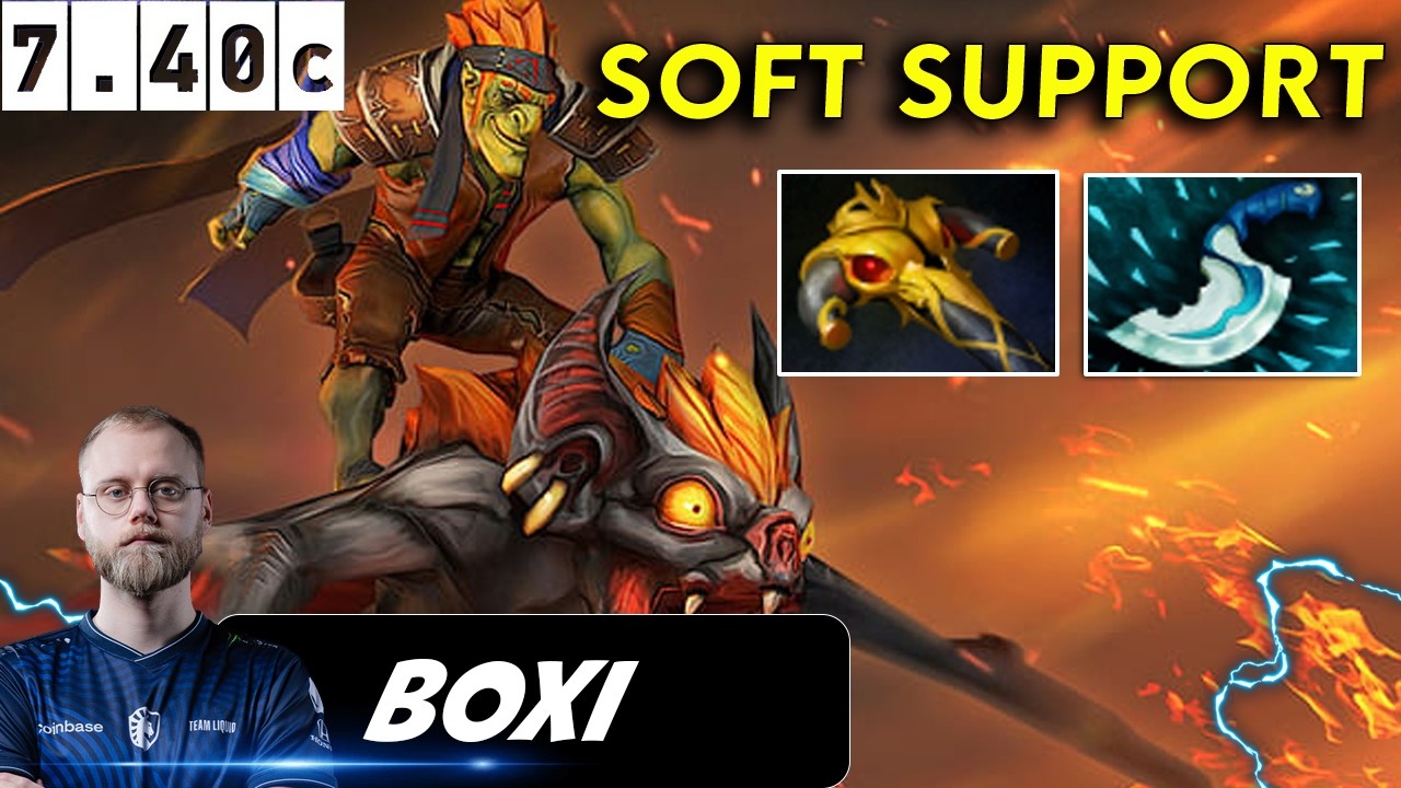 Boxi Batrider Soft Support - Dota 2 Patch 7.40c Pro Player Gameplay