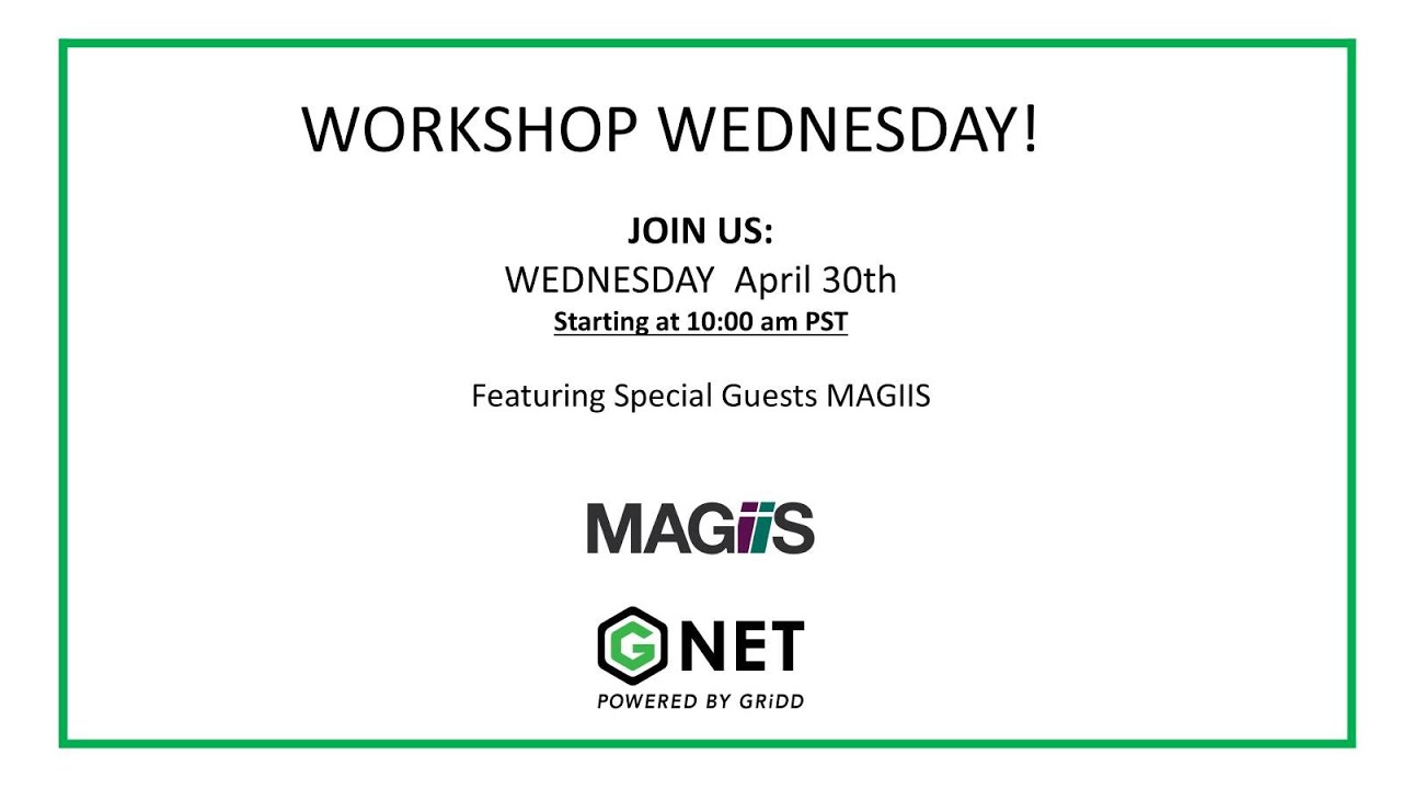GNet Workshop Wednesdays MAGIIS