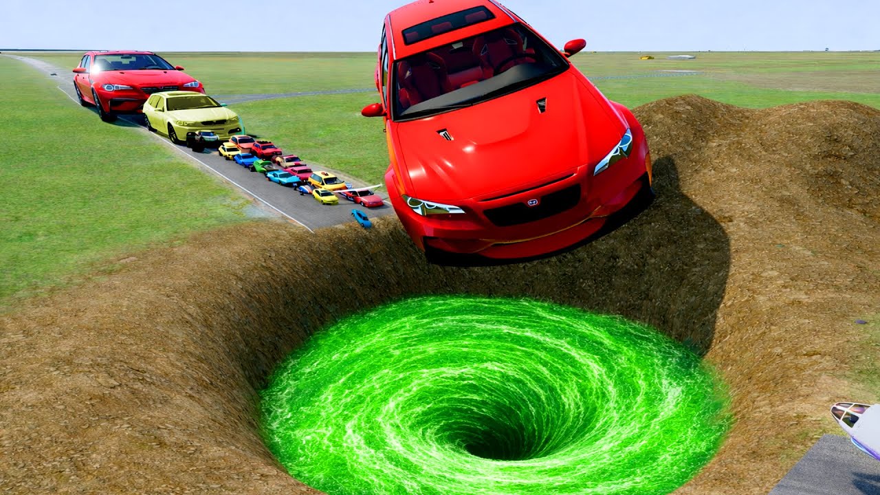 🔴 BIG & SMALL CARS vs GIANT PIT #117 💥 – BeamNG.drive Extreme Crash Challenge | Impala BeamNG