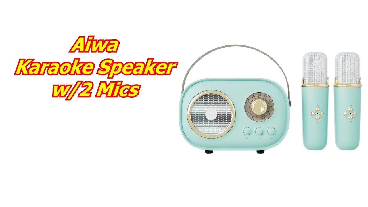 Распаковка и инструкция по использованию беспроводной караоке-колонки Aiwa Retro.