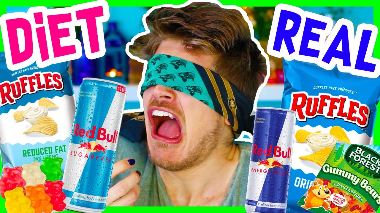 DIET VS REAL FOOD TASTE TEST!