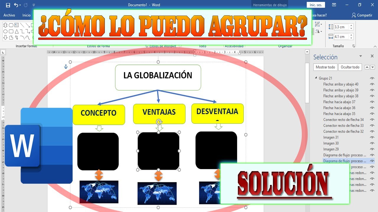 AGRUPAR Formas Imágenes u otros objetos en WORD - BIEN EXPLICADO