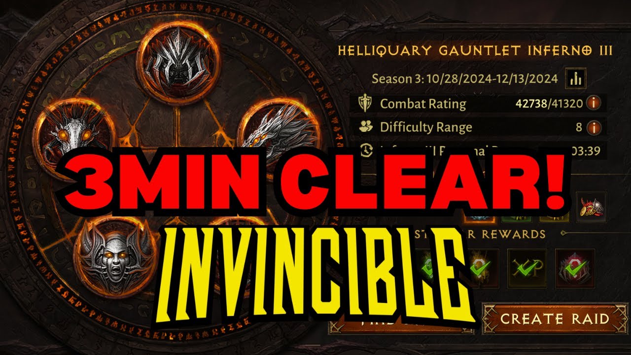 GAUNTLET INFERNO 3 Clear 3m39s Builds & Strategies [Diablo Immortal]