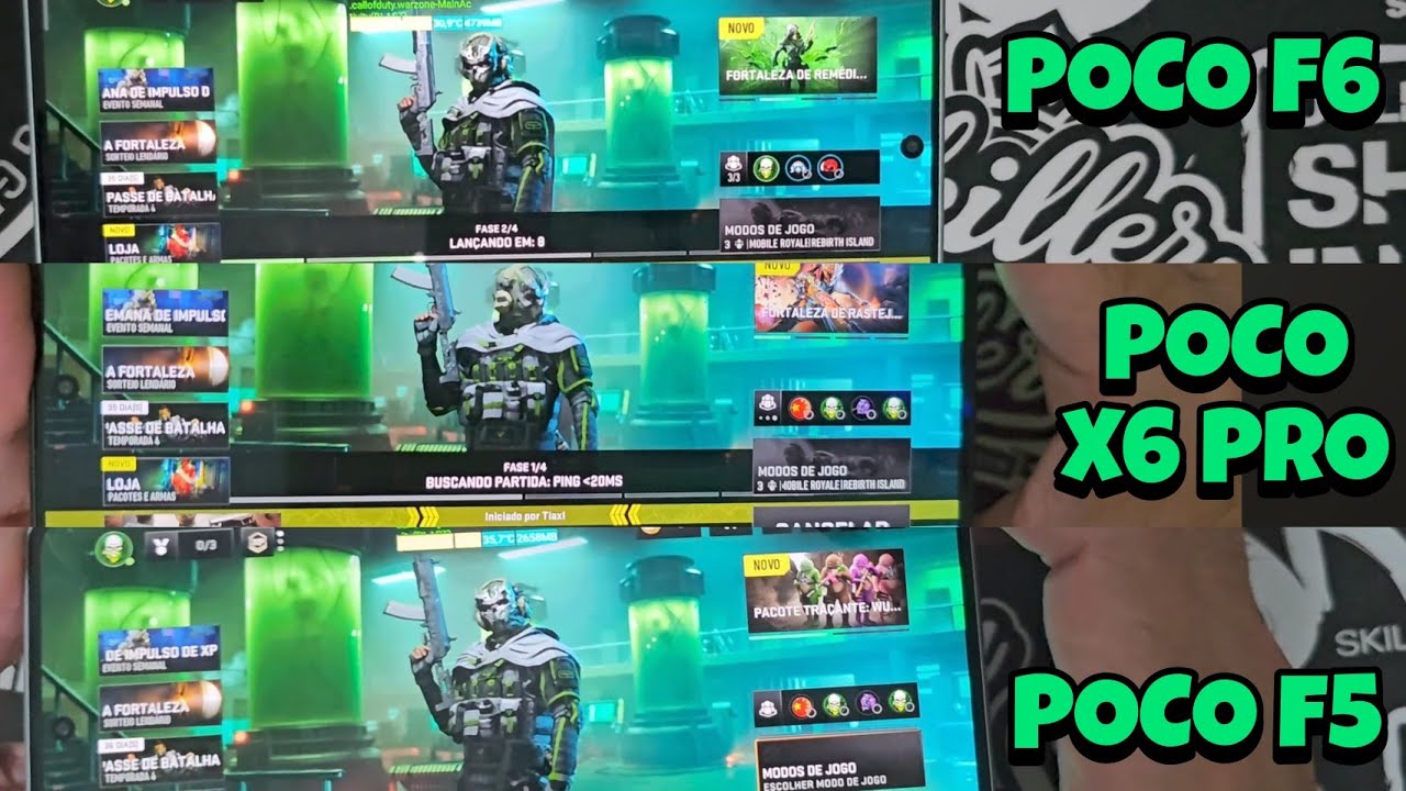 WARZONE MOBILE NO NOVO GAME TURBO / POCO X6 PRO  vs POCO F6 vs POCO F5 MAXIMA PERFORMANCE