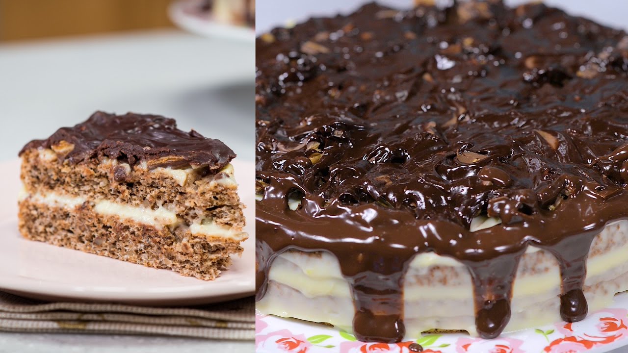 Reteta - Tort cu nuca si crema de vanilie | Bucataras TV