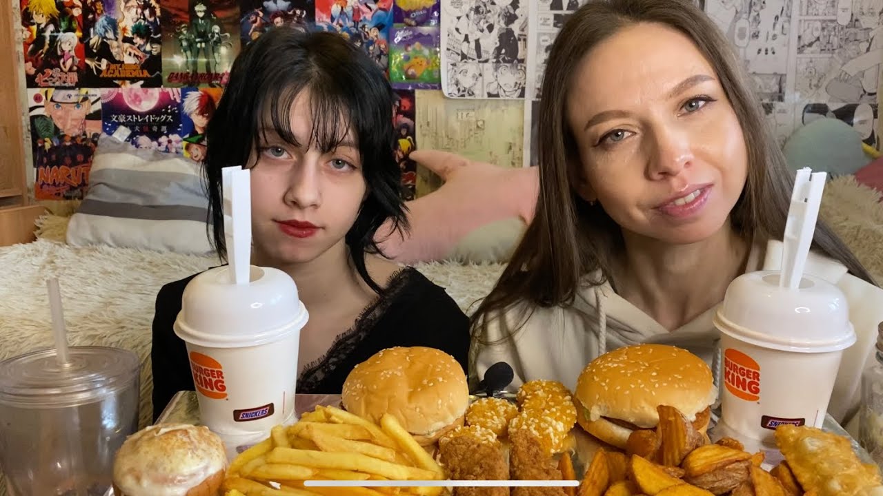МУКБАНГ👑БУРГЕР КИНГ/🍔ЦЕЗАРЬ КИНГ/🍟КАРТОШКА ПО-ДЕРЕВЕНСКИ/СТРИПСЫ/🧀СЫРНЫЕ МЕДАЛЬОНЫ/ MUKBANG