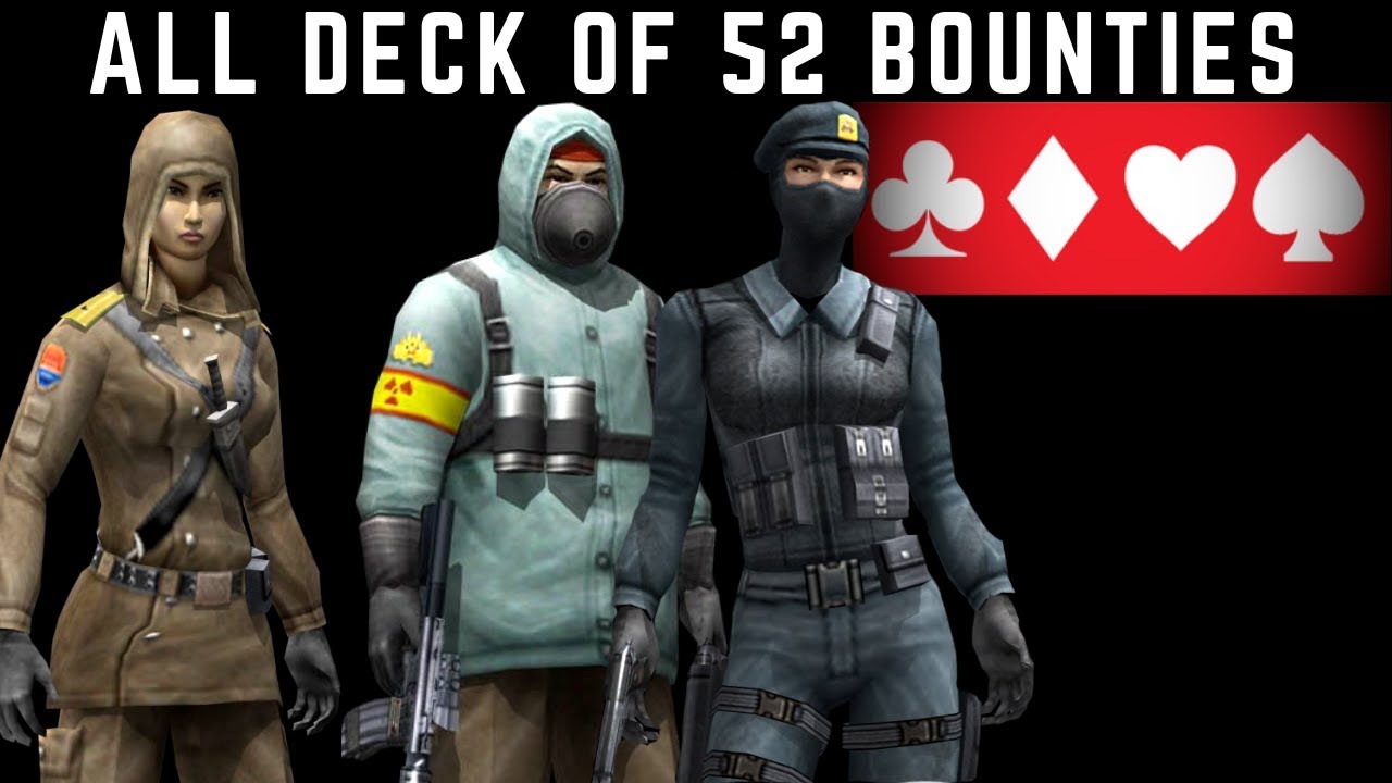 Mercenaries Playground of Destruction All Deck of 52 Bounties