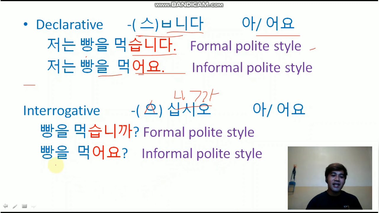 Korean Grammar in Tagalog Lesson 9. Sentence Types/ Best Yani