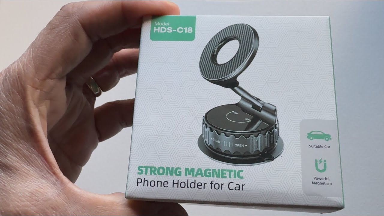 Распаковка автомобильного держателя телефона BEBEAR для Magsafe [Мощное присасывание 78+ фунтов и...