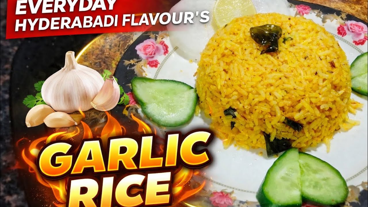 “Leftover Garlic Rice Recipe | Fast, Easy & Full of Flavor”#hyderabadistyle 
