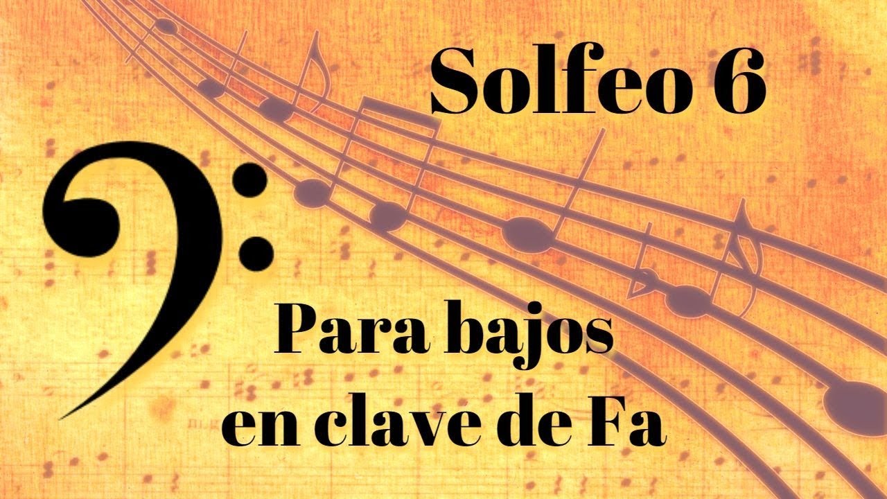 Ejercicios de Solfeo para  bajos en clave de Fa