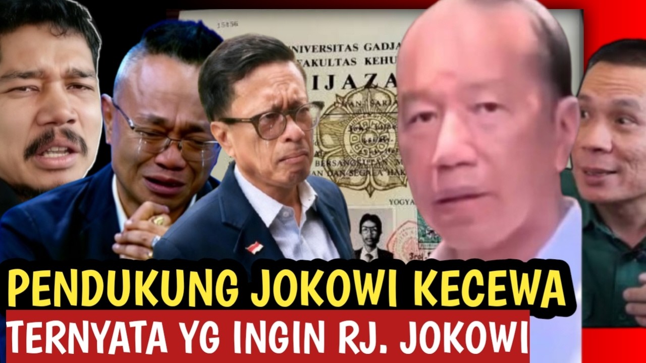 Pendukung Jokowidodo Kecewa, Ternyata Yang Ingin RJ adalah Jokowidodo Sendiri