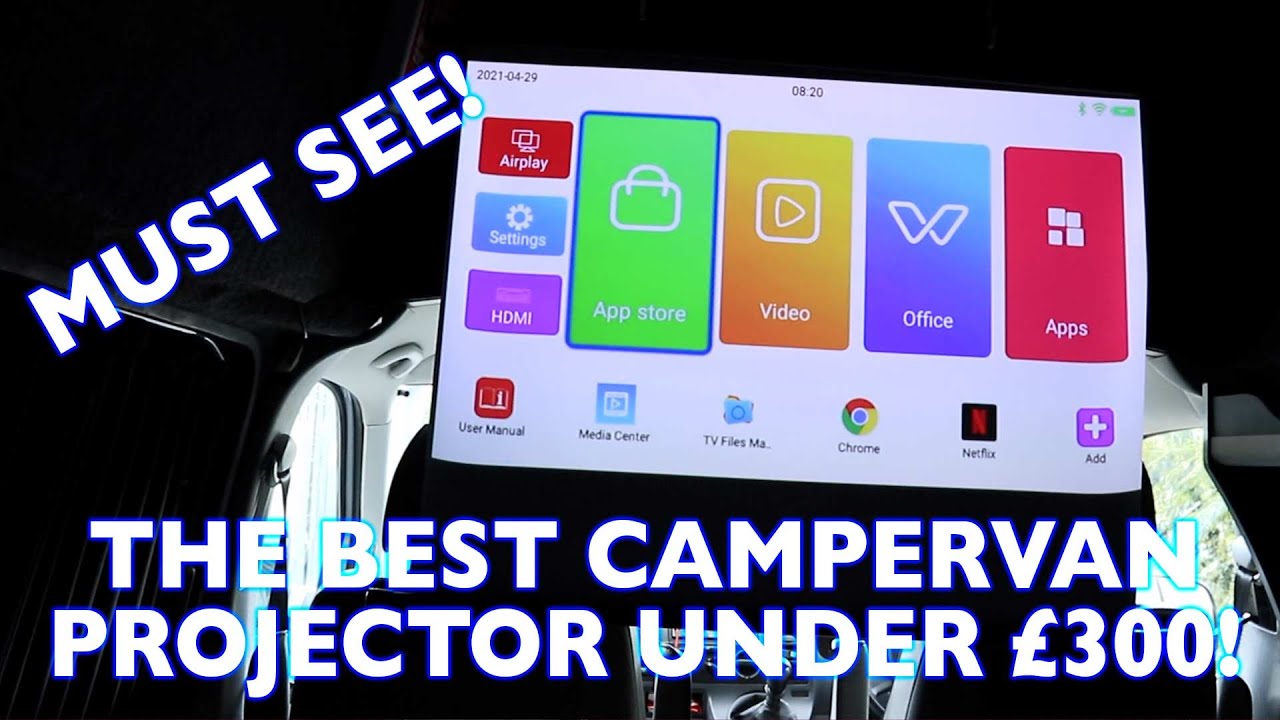 HANDS DOWN!!! THE BEST CAMPERVAN PROJECTOR REVIEW 2021 / VAN LIFE / PORTABLE PROJECTOR