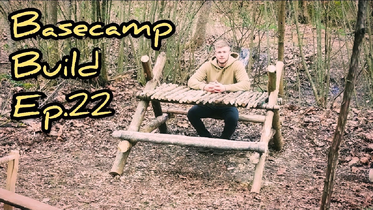 Bushcraft Picnic Table - Bushcraft Basecamp Build Ep.22