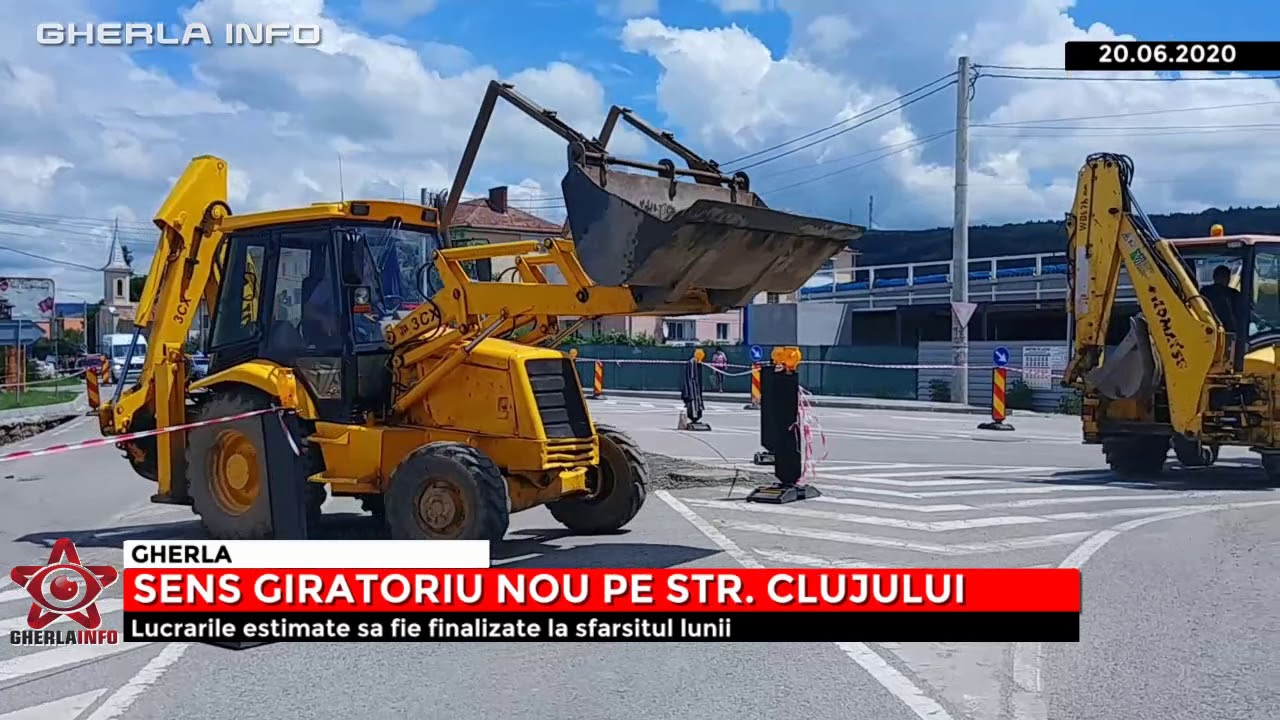 Sens giratoriu nou la Gherla (Cluj) 20 06 2020