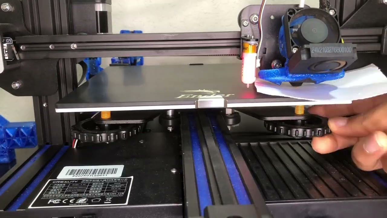 طريقة وزن سطح الطباعه | Ender 3 v2 bed leveling