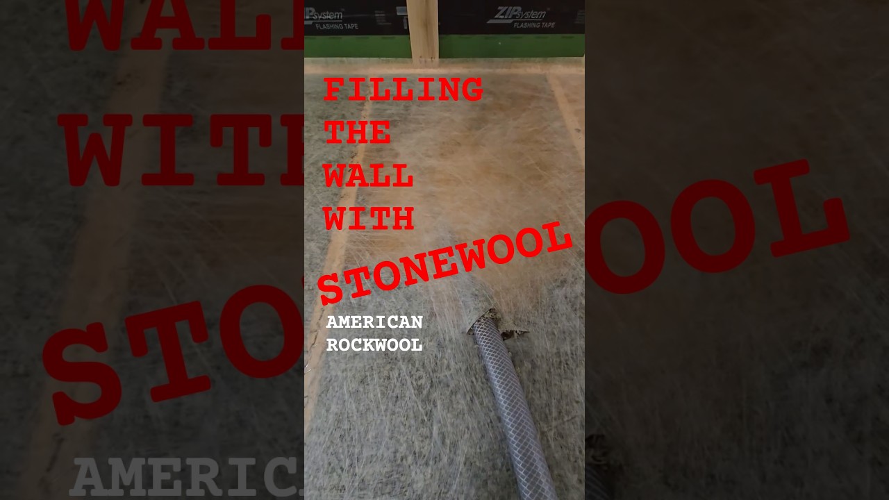 A typical cavity filled of BLOWN STONEWOOL...."American Rockwool "