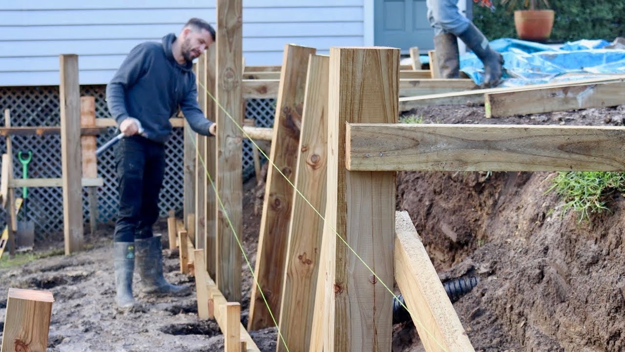 Build a Retaining Wall: Bracing the Poles [Part 1]
