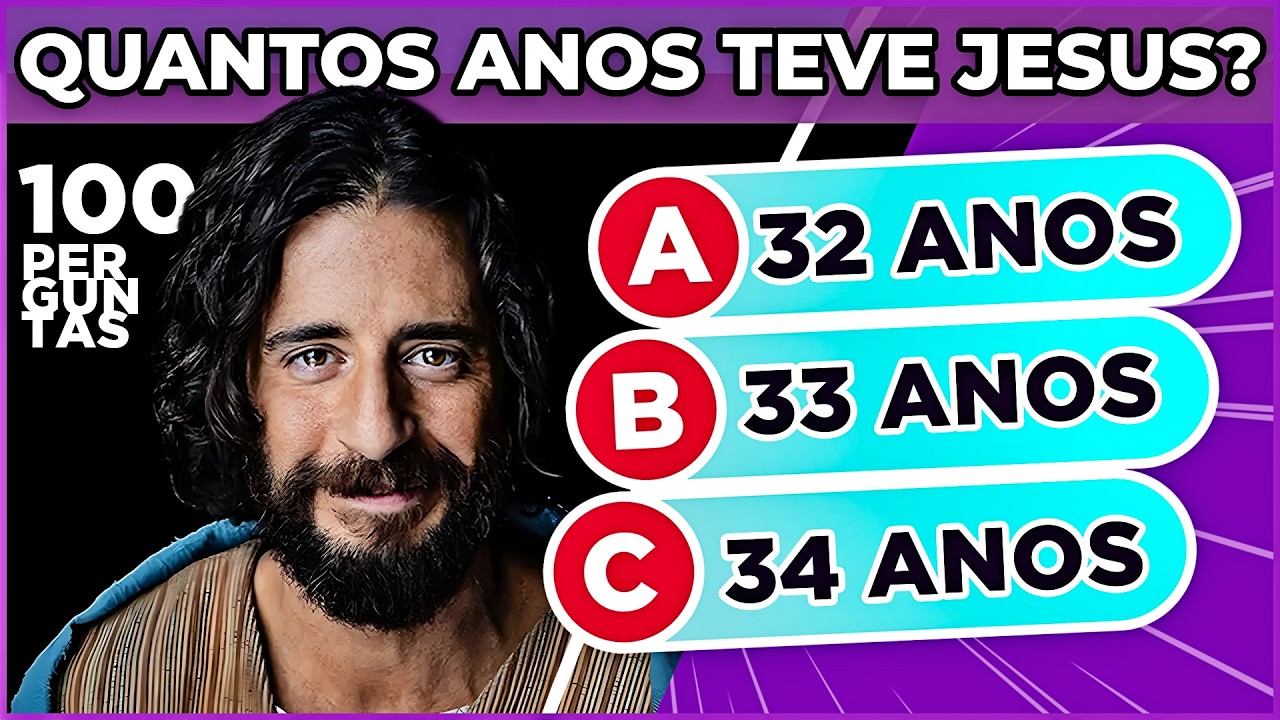 ✝️ 100 PERGUNTAS SOBRE JESUS CRISTO [com referências Bíblicas] | Especial de Natal | #quiz #macaquiz