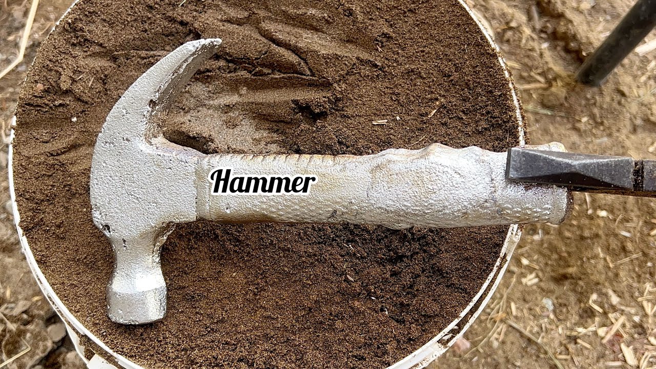 Making a Hammer from Melted Lead 🔨🔥 | Satisfying Casting Experiment