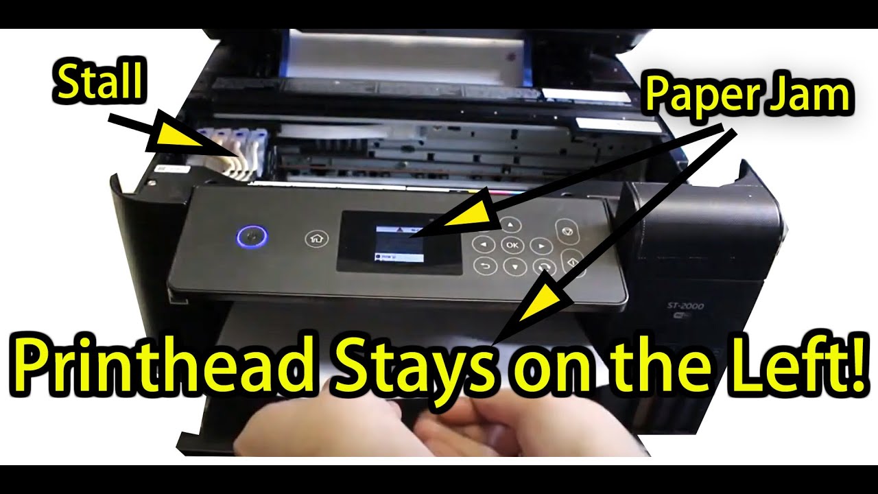 Epson Printhead Moves to the Left, Stalls & Paper jam - ET-2750 ST-2000