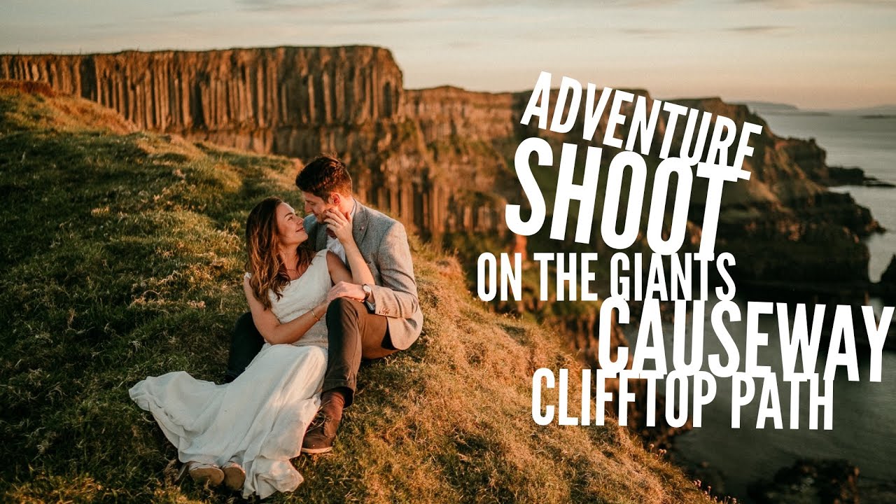 Adventure shoot on the Giants Causeway Clifftop Path | Elopement Videographer Ireland