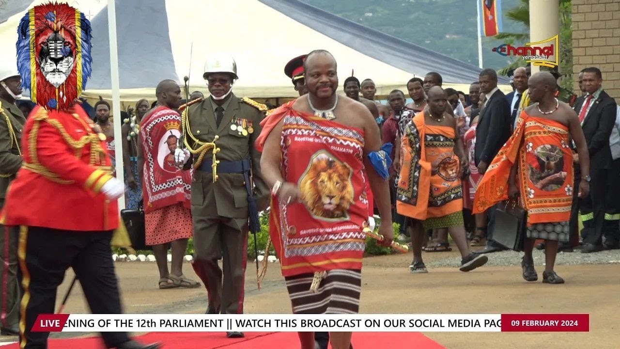 The Arrival of His Majesty King Mswati III at the Inauguration of the 12th Parliament