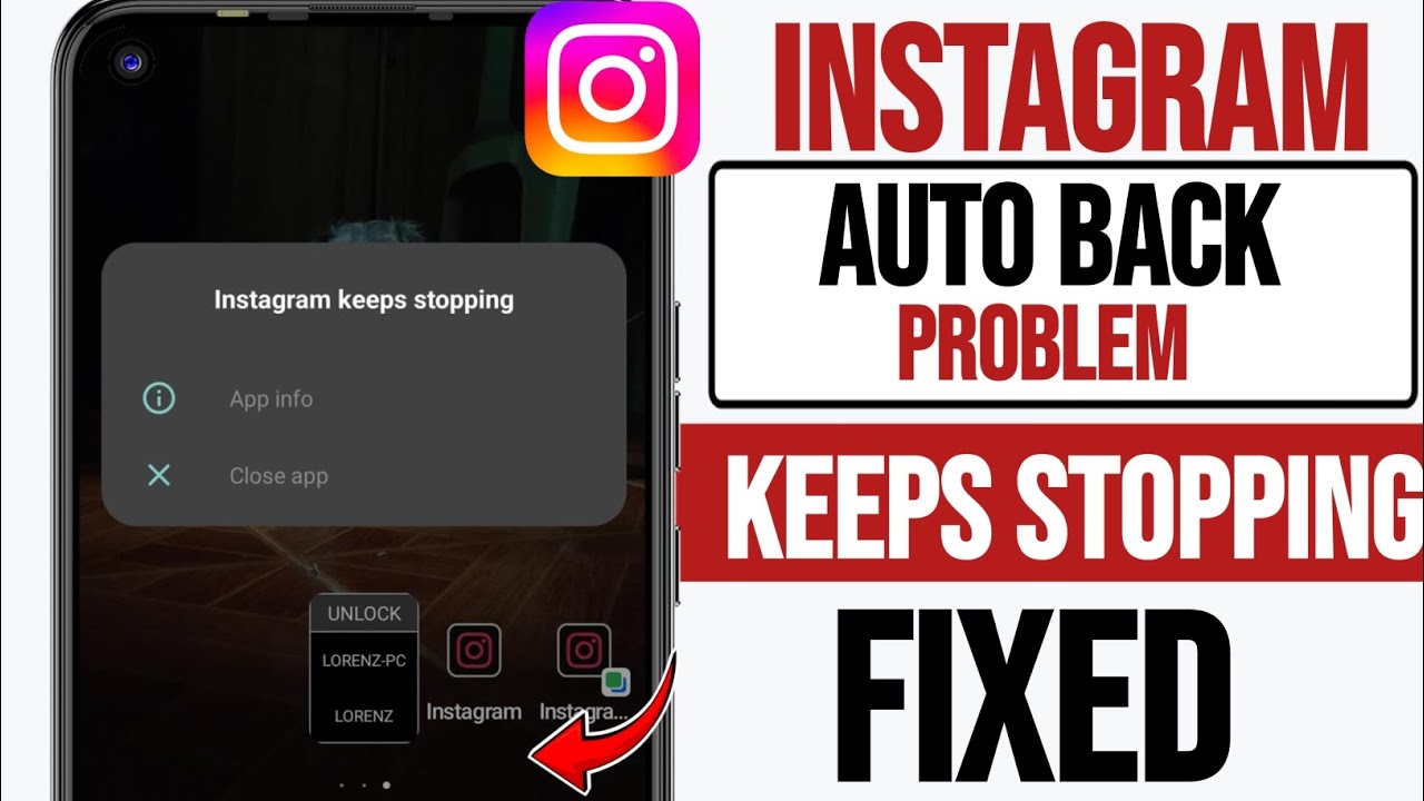 Fix Instagram Auto back Problem Today | Instagram Keeps Stopping Problem Today |Insta auto back fix