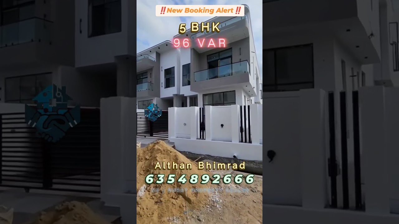 5 BHK Bungalows | 96 Square Yard | Althan Bhimrad | No 1 Surat Property Dealer