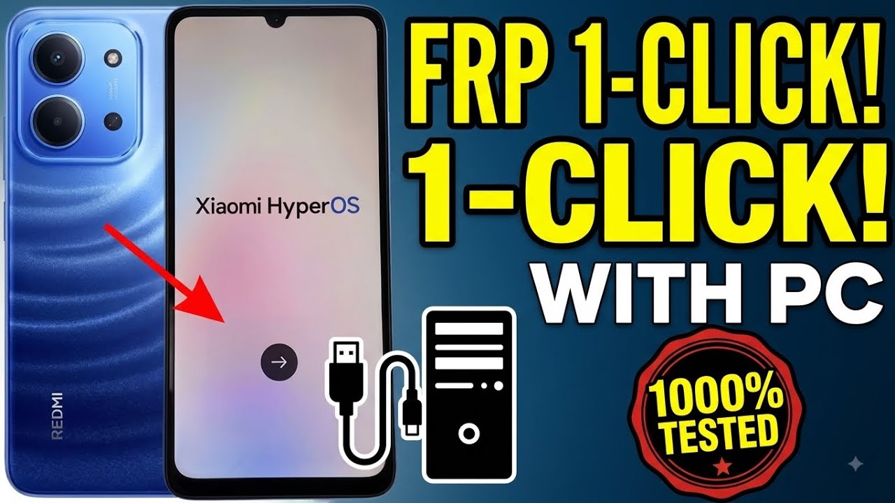 Redmi 15C FRP Bypass in 1-Click! 1000% Working PC Method (2026) 💥