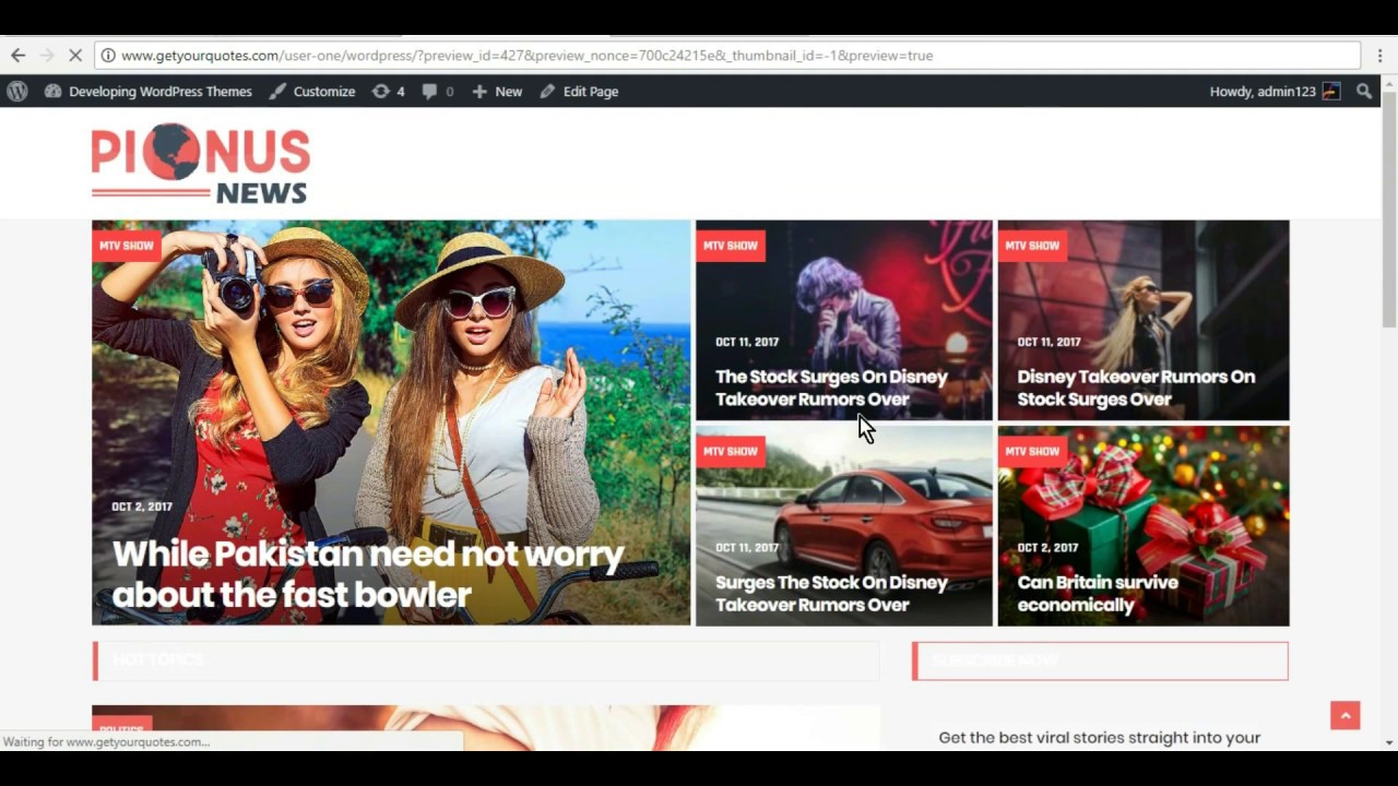 PantoGraph News and Magazine Theme Video Tutorial - 2nd Version