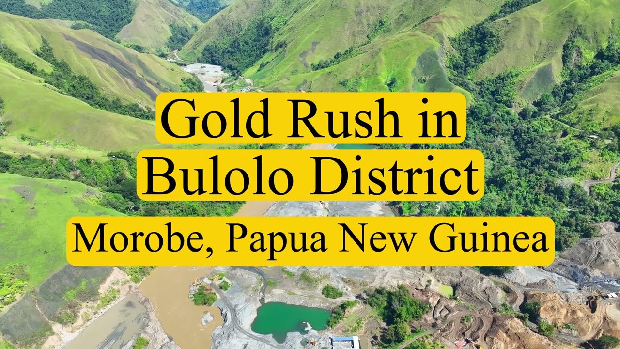 Papua New Guinea’s Gold Rush | Drone View of Mining Along Bulolo and Watut Rivers. Morobe Province.