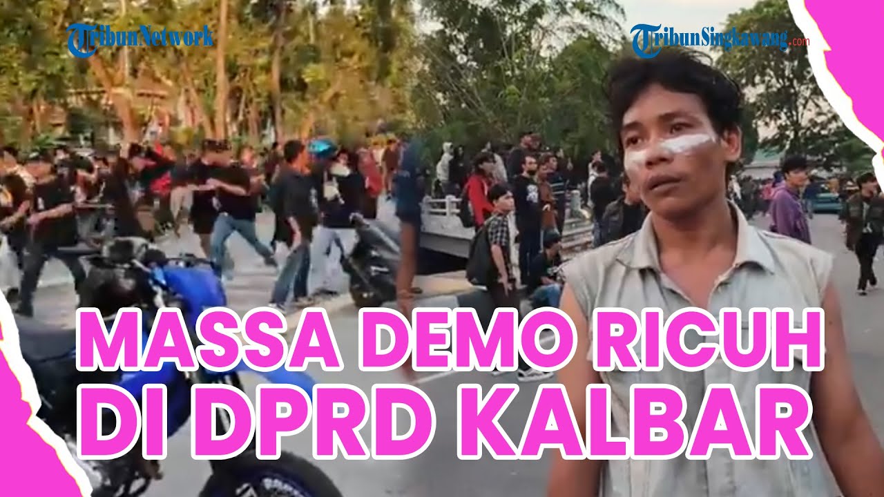 ®️🔴 Demo Ricuh❗Detik-Detik Massa Aksi Mahasiswa di DPRD Kalbar Dipukul Mundur Polisi