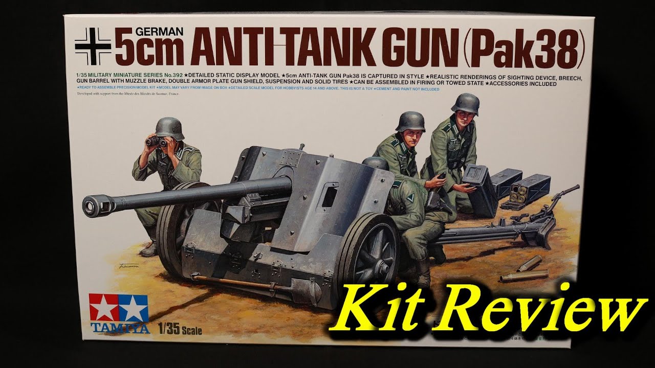 Tamiya German 5cm anti tank gun Pak38 ( English Sub )