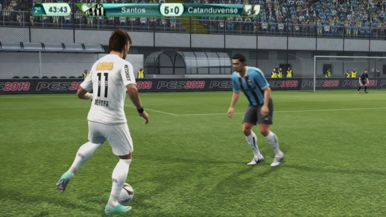 Neymar Insane Dribble Santos v Catanduvense Remake + Tutorial PES 2013