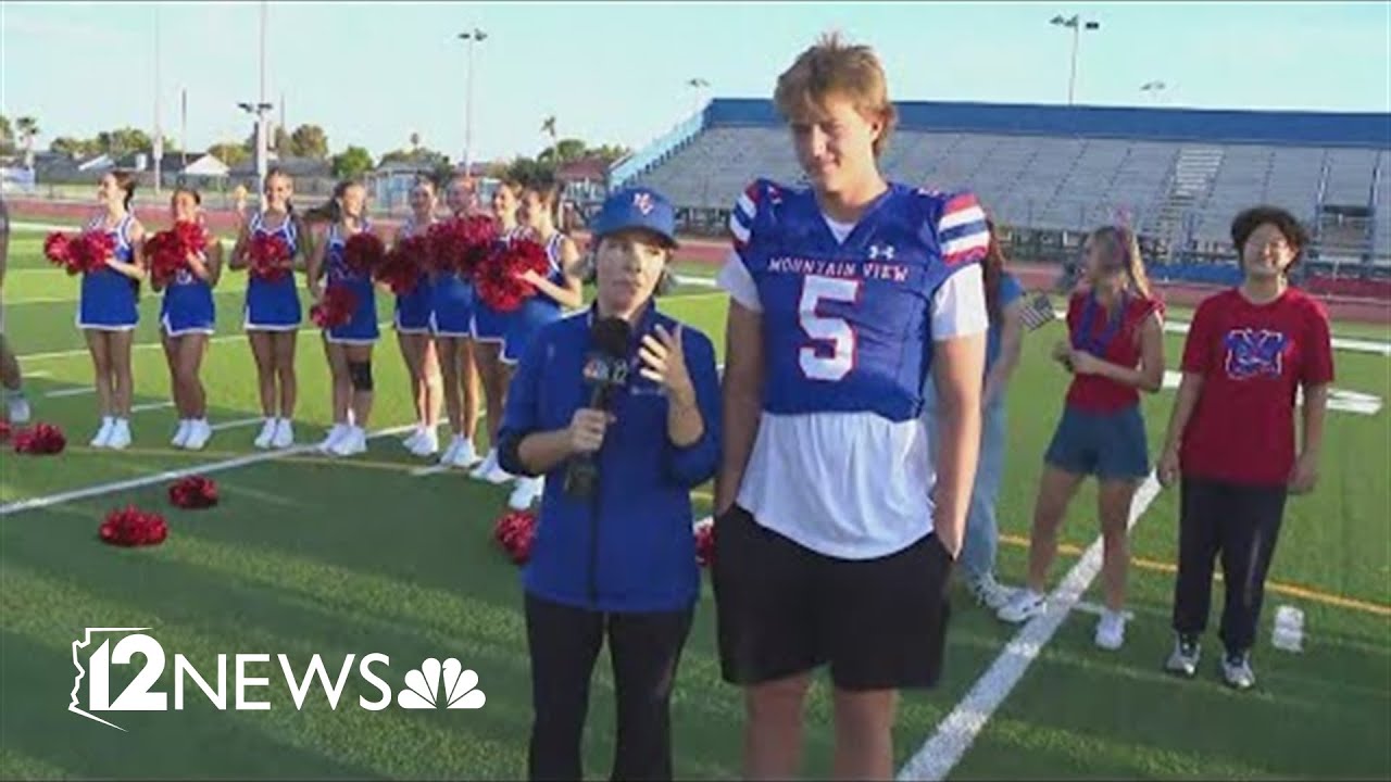 Emma Jade visits Mountain View High School for Friday Morning Fever