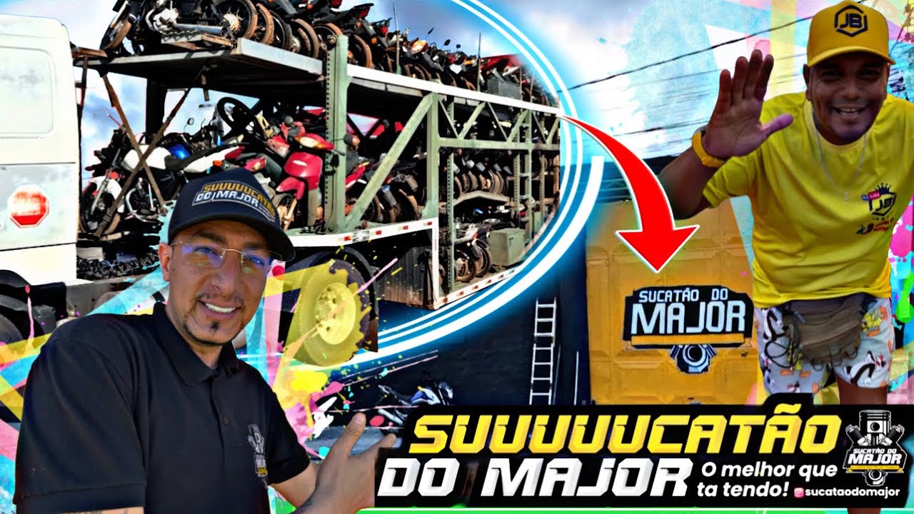 FOMOS CONHECER O SUCATÃO DO MAJOR HYAGO MORAES DiaDeRole (VENDA DE PEÇAS DE MOTOS)