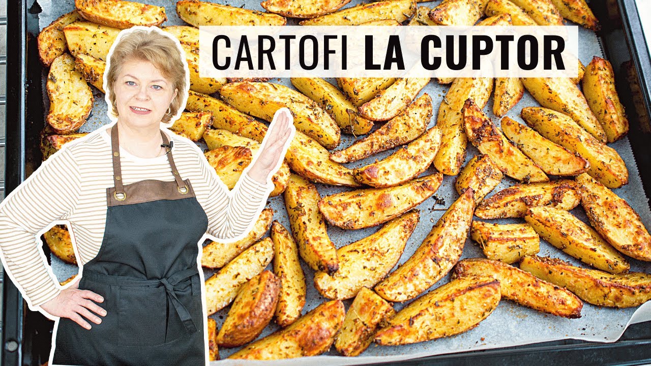 🍟 CARTOFI LA CUPTOR - cea mai simplă rețetă pentru cartofii crocanți cu doar 3 linguri de ulei